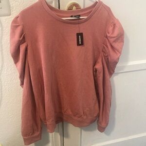 Express women’s XL sweatshirt rose color NWT